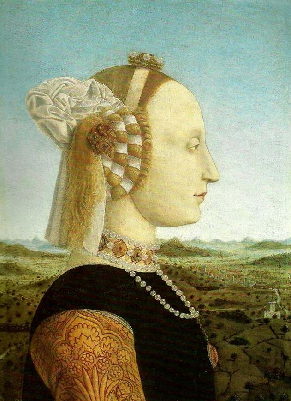 Piero della Francesca portrait of battista sforza oil painting picture